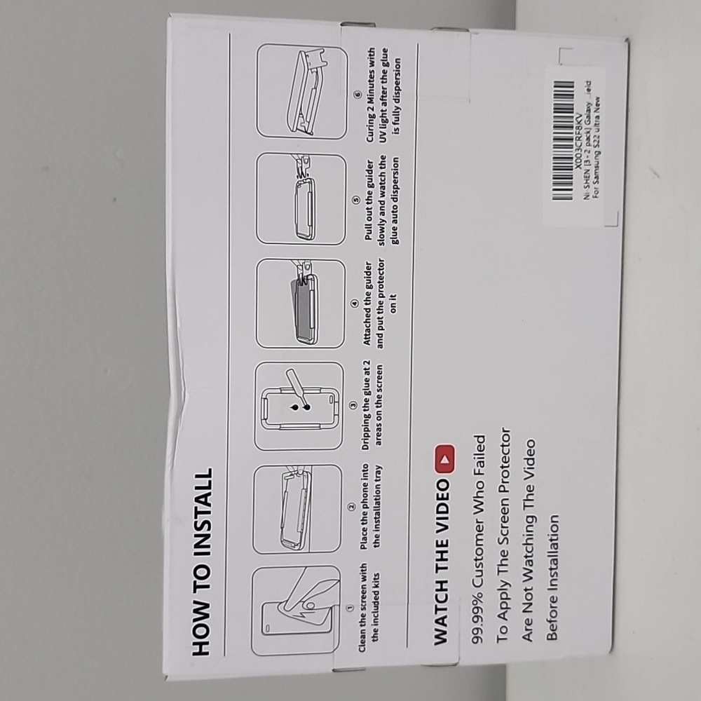 Galaxy S22 Ultra Tempered Glass Screen Protector - Picture 4 of 6